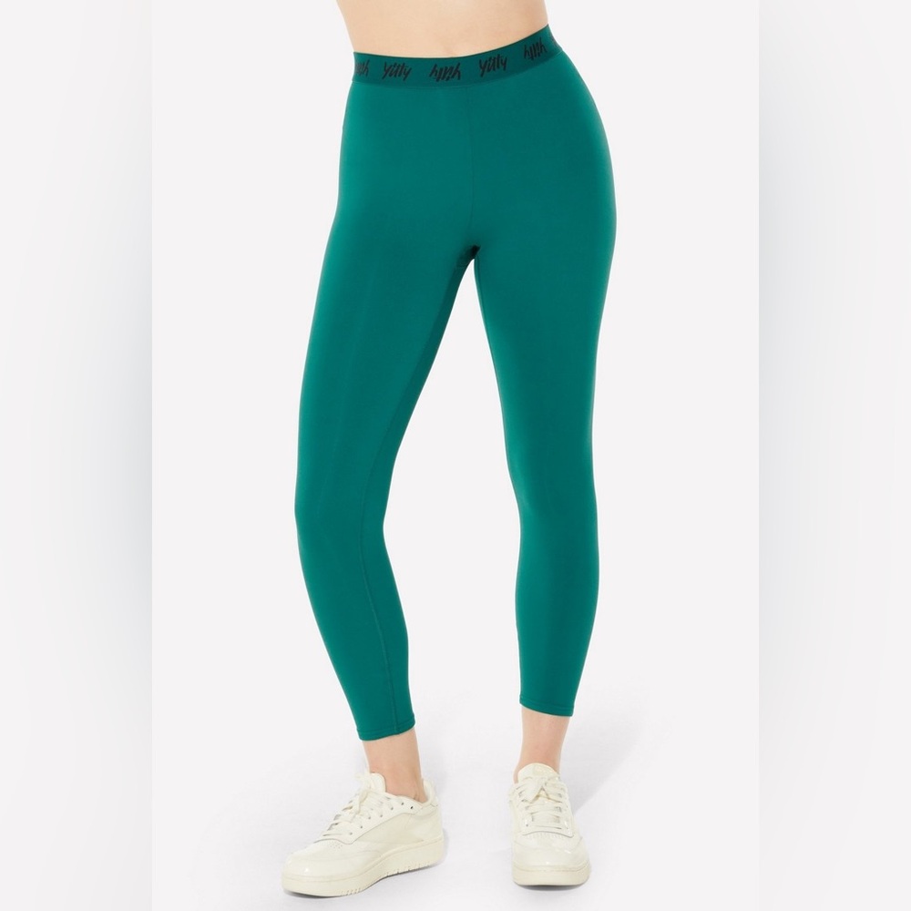 Yitty Turquoise Major Label Shaping High Waist Logo 7/8 Leggings - Sz XXL (1x)